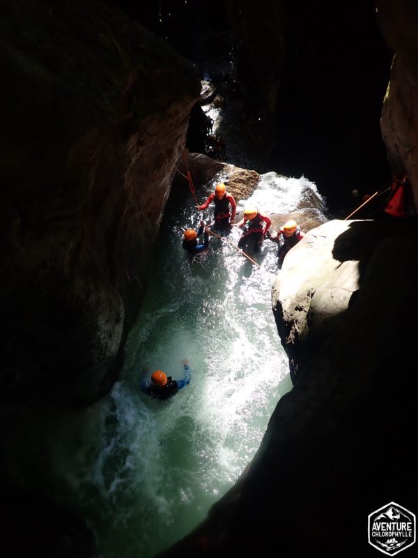 Descenso del cañón de Canceigt en el valle de Ossau