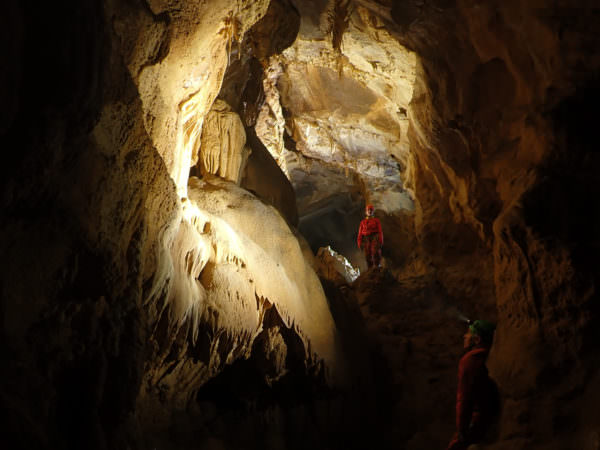 Caving exploration in Rébénacq 64