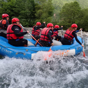 Rafting sensations on the Gave d'Ossau in the Atlantic Pyrenees 64