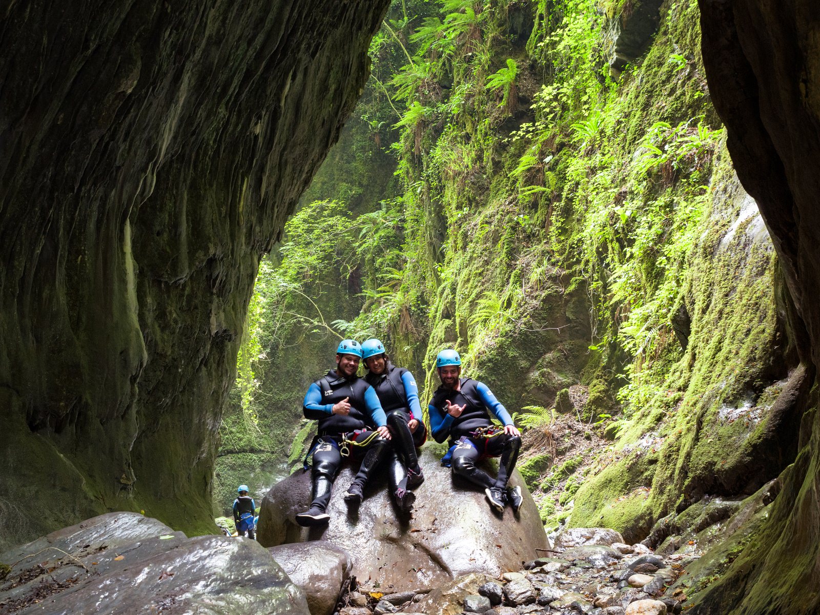 Sortie des gorges du canceigt en canyoning à Laruns