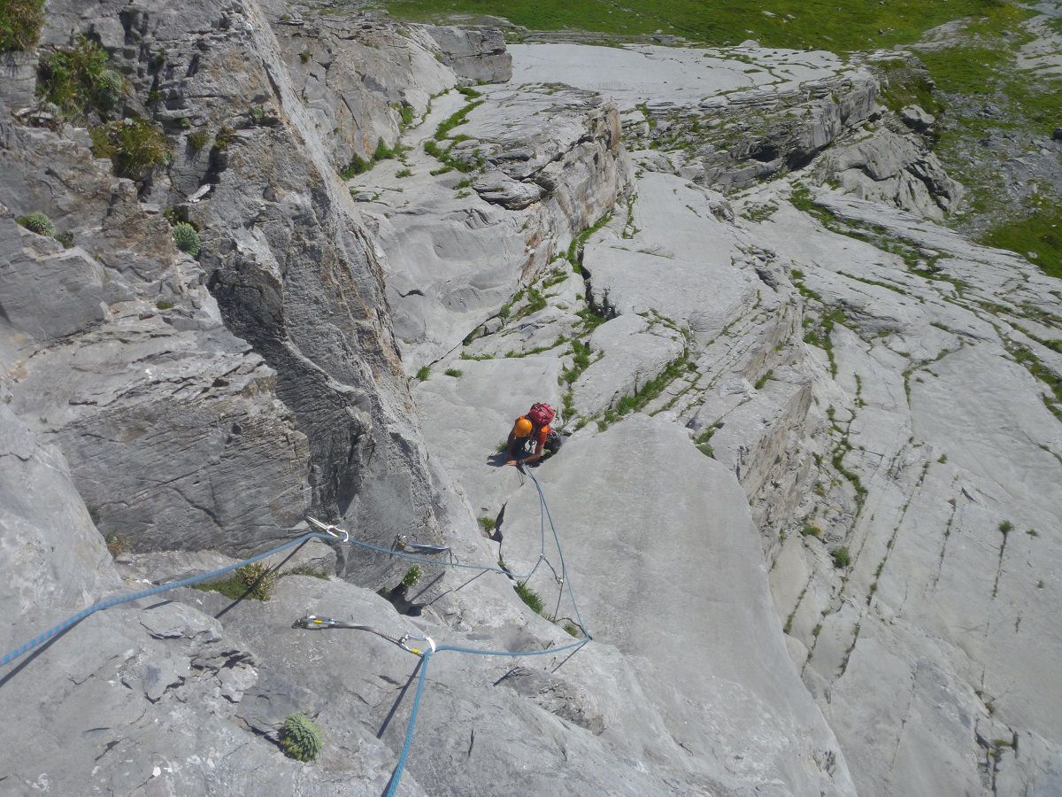 Great climbing route Gourette - Ossau Valley