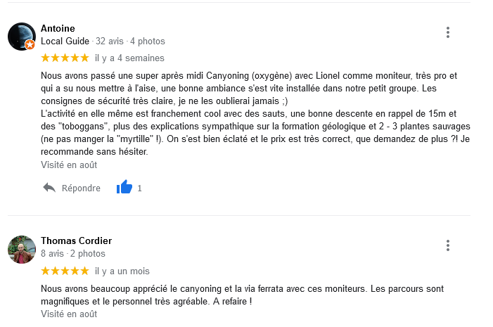 Captura de pantalla 2022-09-26 a 12-04-26 Aventure Chlorophylle - Bureau des Moniteurs de la Vallée d'Ossau - Búsqueda Google revisión de google