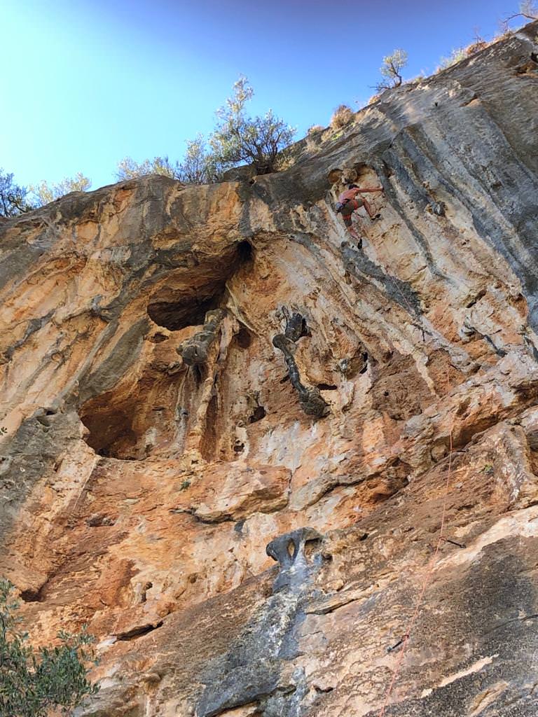 Climbing in Sa Gubia in Majorca