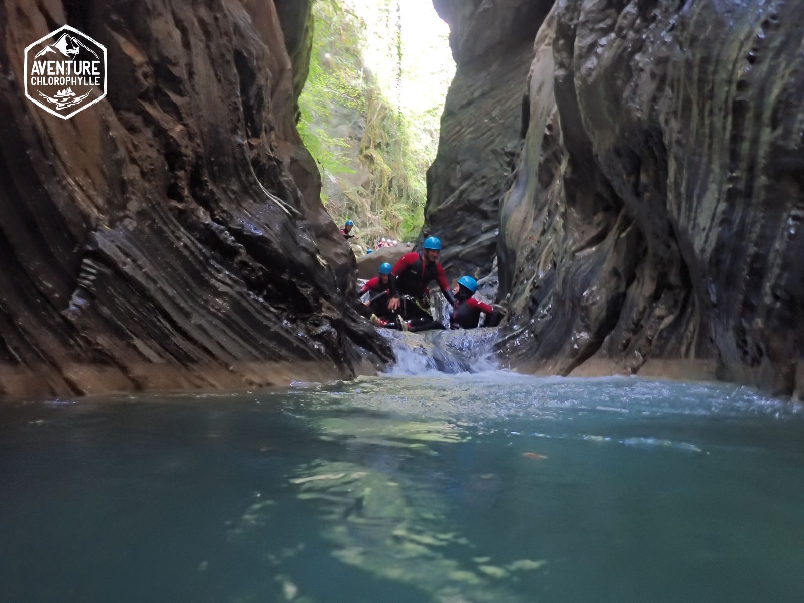 Canyoning-Abfahrt im Canceigt im Ossau-Tal